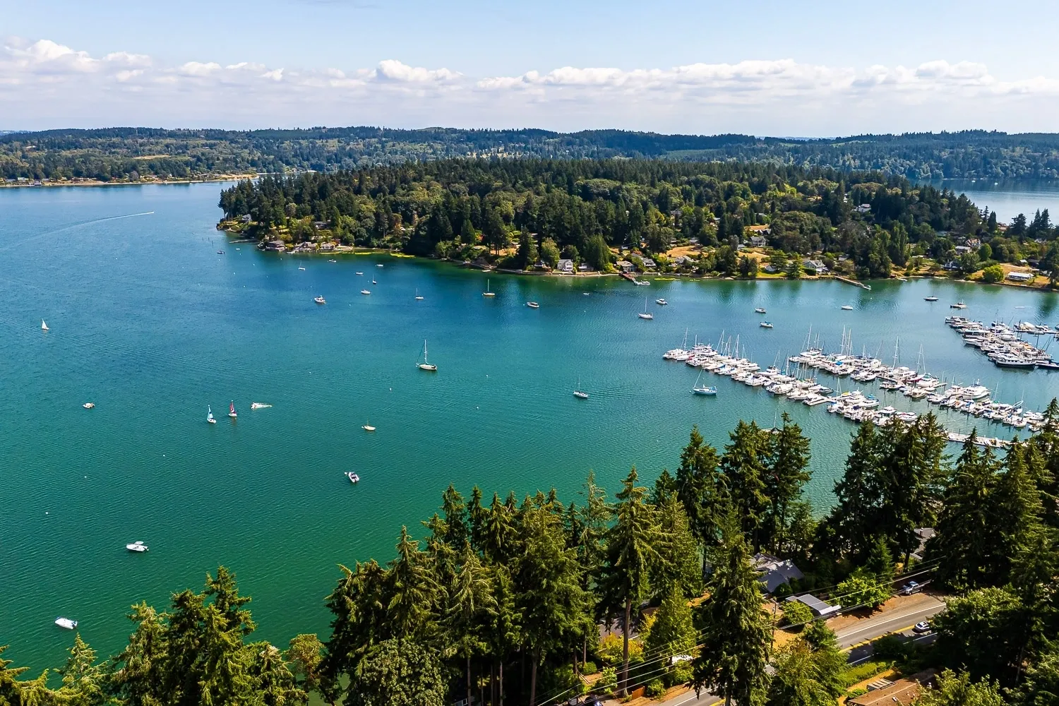 A view of the water from above.